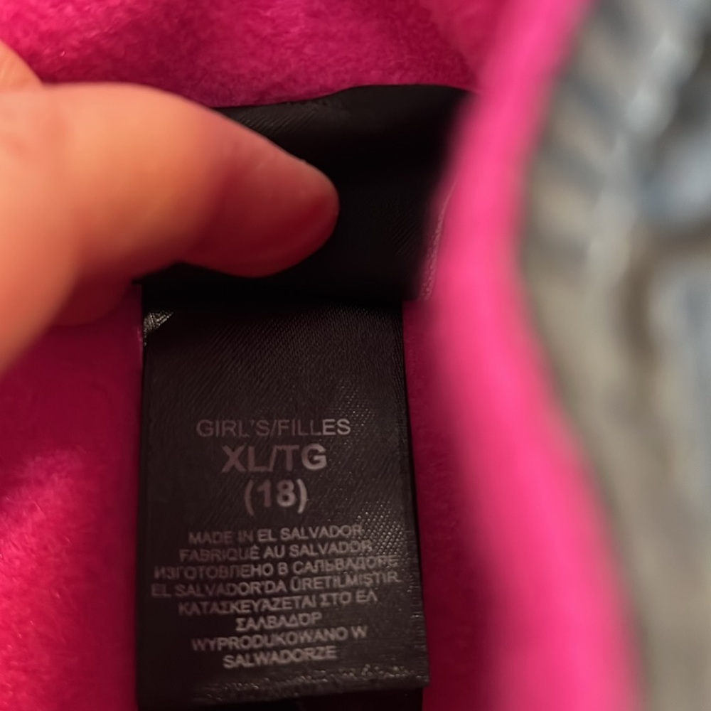 The north face - girls xl, ladies small neon pink fleece/camo - Picture 5 of 9